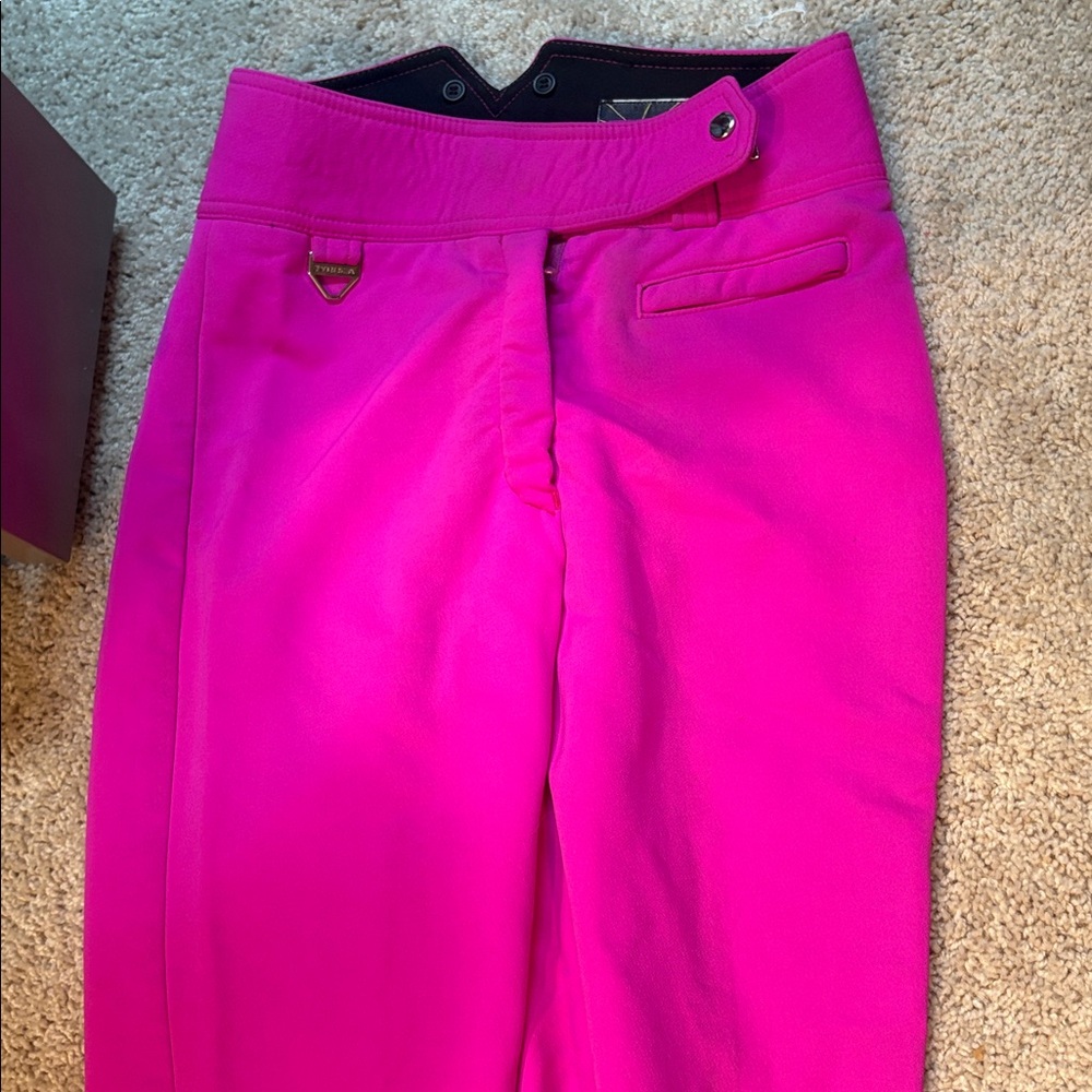 EUC TYROLIA BY HEAD PINK SKI/ACTIVEWEAR PANTS SIZE 12R, WOOL/NYLON/LYCRA BLEND